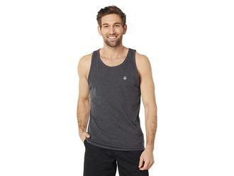 Volcom Solid Heather Tank Top Mens Clothing Dark Black Heather 1 : 2XL, Cotton/Polyester