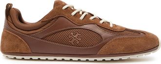 Tory Burch Field Panelled Suede Sneakers - Tan - 37 (IT37/ UK4)