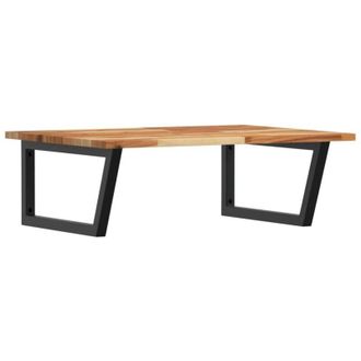 vidaXL Vidaxl - Estante De Lavabo De Pared Acero Y Madera Maciza De Acacia