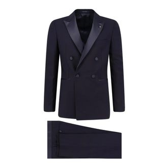 Tagliatore Double Breasted Suits, male, Blue, Size: L Diona Double-breasted Suit