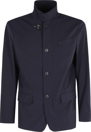 Fay Blue Travel Duty Front-Darts Polyamide Jacket