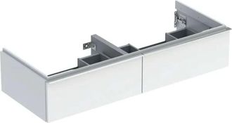 Keramag Geberit Icon Mueble Bajo Lavabo Para Lavabo Doble, 2 Cajones