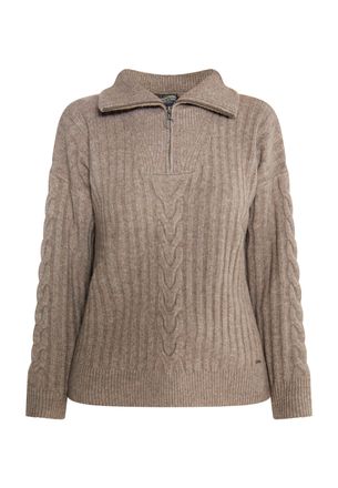 Dreimaster Dreimaster Gebreide trui Dames modder melange