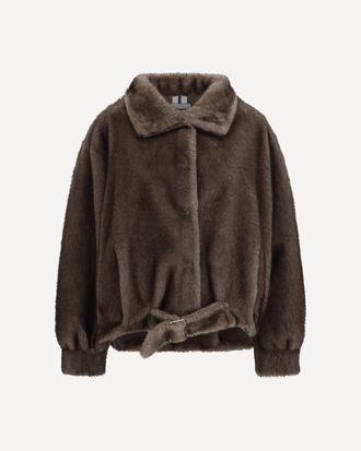 Sword 6.6.44 Faux fur Jacket with waist belt Female 42