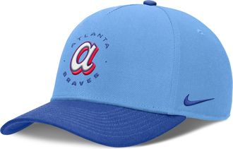 Nike Atlanta Braves City Connect Rise Nike Mens Dri-FIT MLB A-Frame Adjustable Hat in Blue | NB460K2PAW-NLH