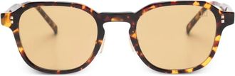 Dunhill Zonnebril met geometrisch montuur - Bruin