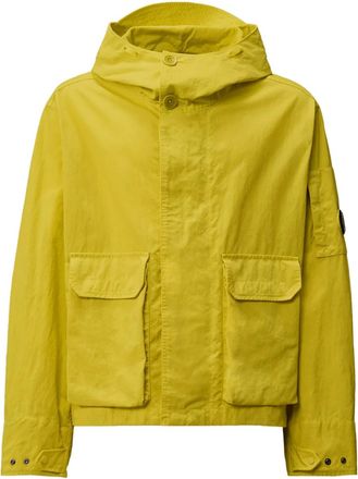 C.P. Company Giacca con cappuccio e tasca - Giallo