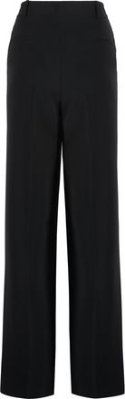 Michael Michael Kors Womens Cr&ecirc;pe Trousers Black Polyester Wide-Leg