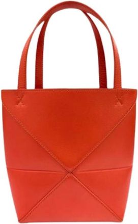 Loewe Pre-owned Tote Bag - Dames - Vintage Shopper - Oranje - ONE Size - Leer - Vintage