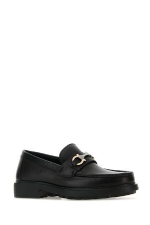 Ferragamo Mens Duglas Neroneronero Leather - Sole: Calf Mocassini / Loafers
