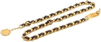 Chanel Pre-owned Belts, female, Yellow, Size: ONE SIZE Pre-owned Vintage Medallion Chain Link Belt
