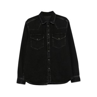 Nine In The Morning Shirt Nineinthemorning - Heren - Spijkeroverhemden - Zwart - 2XL - Denim - Overhemden