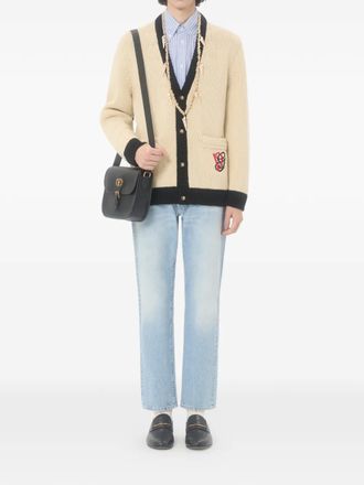 Valentino Garavani embroidered wool cardigan - men - Wool - S - Neutrals