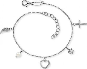 Engelsrufer Womens ERB-FLH-PE-ZI Ladies Faith Love and Hope Bracelet - Silver - One Size
