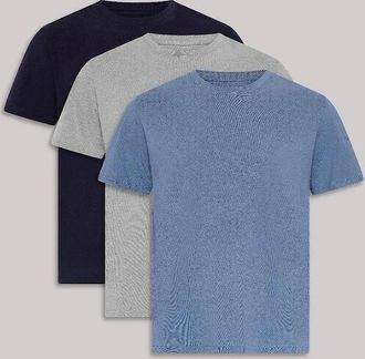 Ted Baker Mens Ted Baker 3-Pack T-Shirts, Navy/Blue/Grey - Size: 36