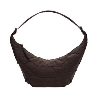 Christophe Lemaire Medium Soft Game Shoulder Bag - unisex - Schoudertassen - Bruin - ONE Size - Leer - Tassen