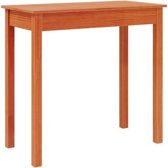 vidaXL Vidaxl - Mesa consola de madera maciza de pino marrón cera 80x40x75 cm