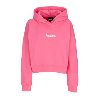 Disclaimer Hoodies, female, Pink, Size: XS Short Hoodie with Big Logo
