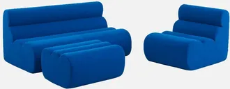 Sweeek Sof&aacute; Envasado Al Vac&iacute;o Modular De Tela Con Reposapi&eacute;s, 3 Plazas