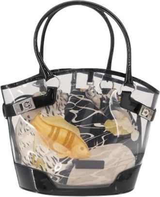 Ferragamo Pre-owned Tote Bags, female, Black, Size: ONE SIZE Pre-owned Leather Tote Bag