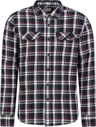 Mountain Warehouse Heren Overhemd met lange mouwen in molton (Blauw)