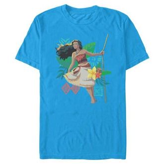 Disney Mens Moana Hibiscus Portrait Swing Graphic T-Shirt in Sapphire at Nordstrom, Size Xxx-Large