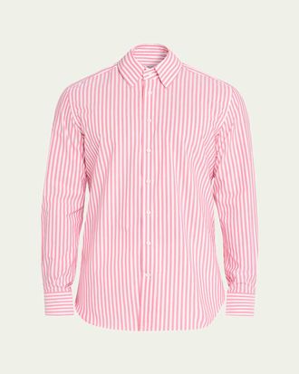 Bergdorf Goodman Mens Striped Cotton Button-Down Shirt