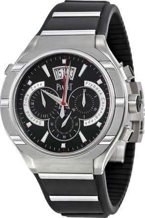 Piaget Pre-owned Piaget Polo GMT Chronograph Black Dial Mens Watch GOA34002