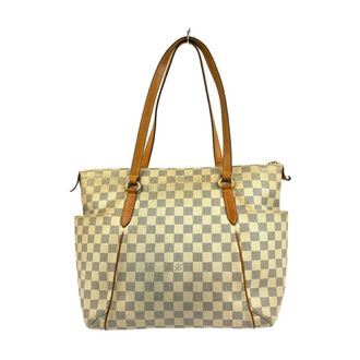 Louis Vuitton Pre-owned Tote Bags, female, White, Size: ONE SIZE Pre-owned Vintage Damier Azur Canvas Tote Bag