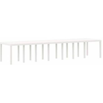 vidaXL Vidaxl - Tavolo da Giardino Bianco 400 x 100 x 73 cm polyrattan