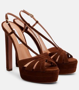 Aquazzura Aimee 130 suede platform sandals