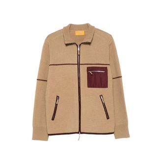Guest In Residence Louis Contrast-piping Zip-up Cardigan