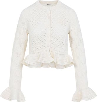 Chloé Iconic Milk Alpaca Cardigan-Donna