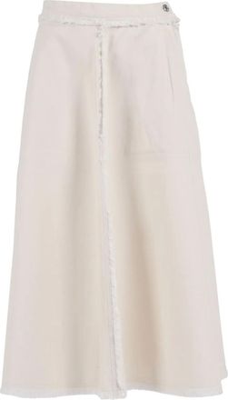 Max Mara fringed Alvaro skirt - Neutrals