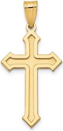 Diamond2Deal 14k Yellow Gold Passion Cross Pendant