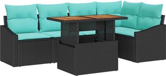 vidaXL Conjunto De Sof&aacute;s De Jard&iacute;n 6 Uds. 5-n&uacute;mero De Plazas Vidaxl