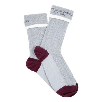 Golden Goose Socks, unisex, Gray, Size: S Ribbed socks with embroidered logo detail on the shaft