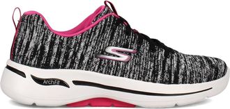 Skechers Womens Go Walk Arch Fit Glee Sneakers In Black/hot Pink