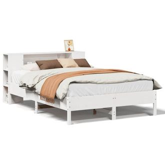 Berkfield Home Bookcase Bed without Mattress White 160x200 cm Solid Wood Pine