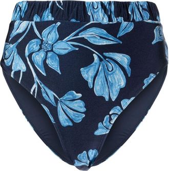 PatBo Nightflower floral-print bikini briefs - women - Elastane/Polyamide/Polyamide/Elastane - M - Blue
