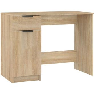 vidaXL Desk Sonoma Oak 100x50x75 cm Engineered Wood Vidaxl