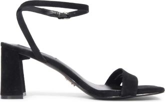 Steve Madden Luxe Suede Sandaal Zwart Model - Dames - Sandalen met hakken - Zwart - 38 1/2 EU - Schoenen
