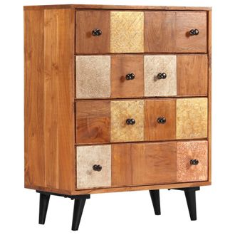 vidaXL C&oacute;moda De Cajones Madera Maciza De Acacia 60x30x75 Cm Vidaxl