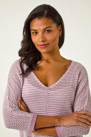 Roman Stitch Detail Knit Jumper
