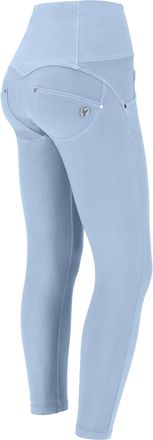 Freddy Pantaloni push up WR.UP 7/8 vita alta con bottoni in tessuto navetta con strappi