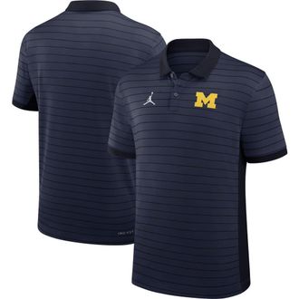 Jordan Brand Mens Jordan Brand Navy Michigan Wolverines 2025 Early Season Coaches Sideline Victory Stripe Dri-FIT Polo at Nordstrom, Size Xxx-Large
