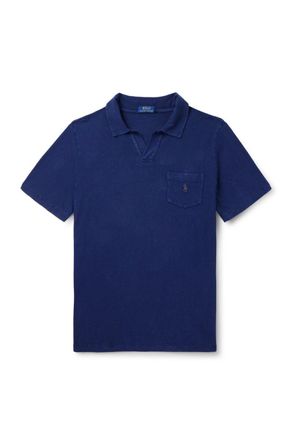 Polo Ralph Lauren Logo-Embroidered Cotton and Linen-Blend Jersey Polo Shirt