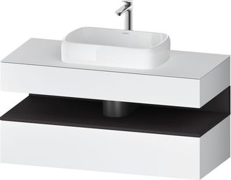 Duravit Duravit - Qatego Consola Mueble Bajo Lavabo, 1 Extra&iacute;ble, 1 Caj&oacute;n