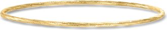 Canaria Canaria Italian 10kt Yellow Gold Textured and Polished Bangle Bracelet