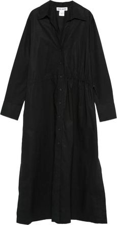 DKNY Button-Down Long Sleeve Maxi Dress with Classic Collar